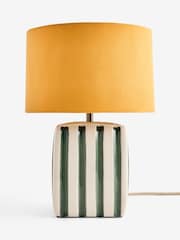 FatFace Orange/White Ceramic Stripe Table Light - Image 6 of 6