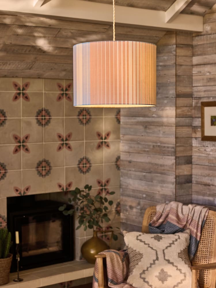 FatFace Multi Colour Stripe Easy Fit Light Shade - Image 1 of 8