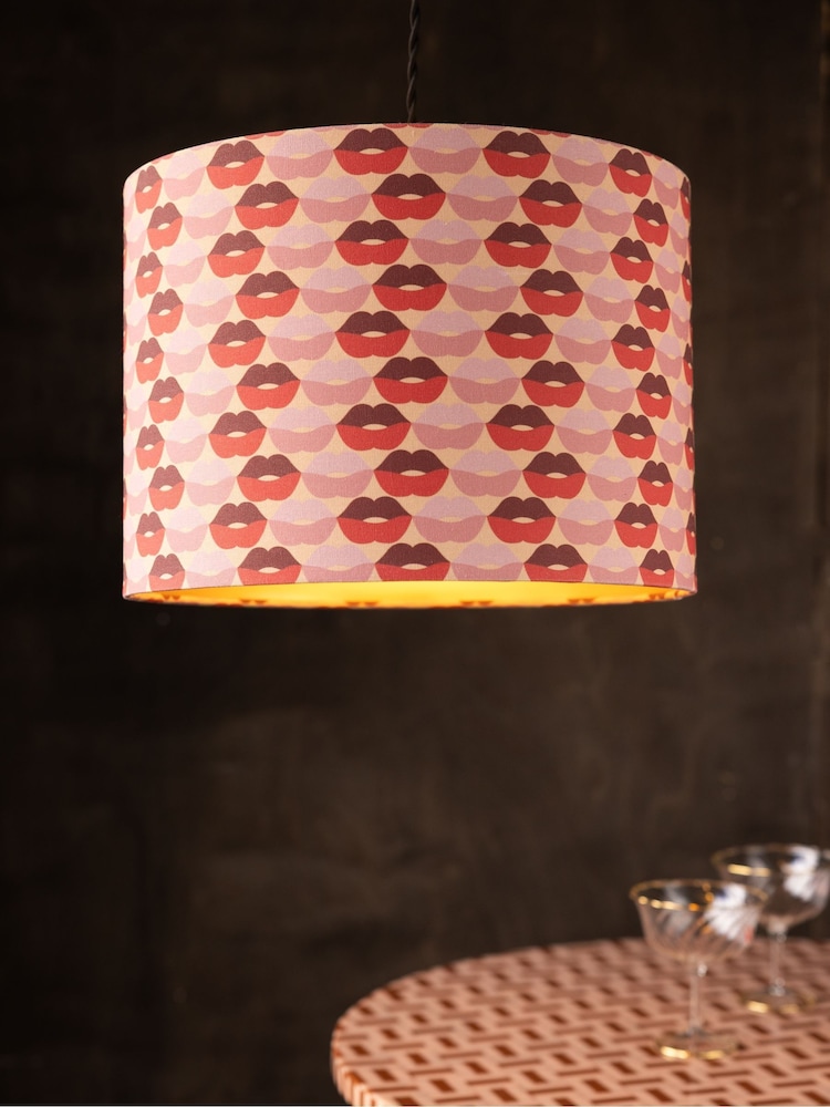 Rockett St George Red/Pink Easyfit Drum Shade - Image 2 of 4