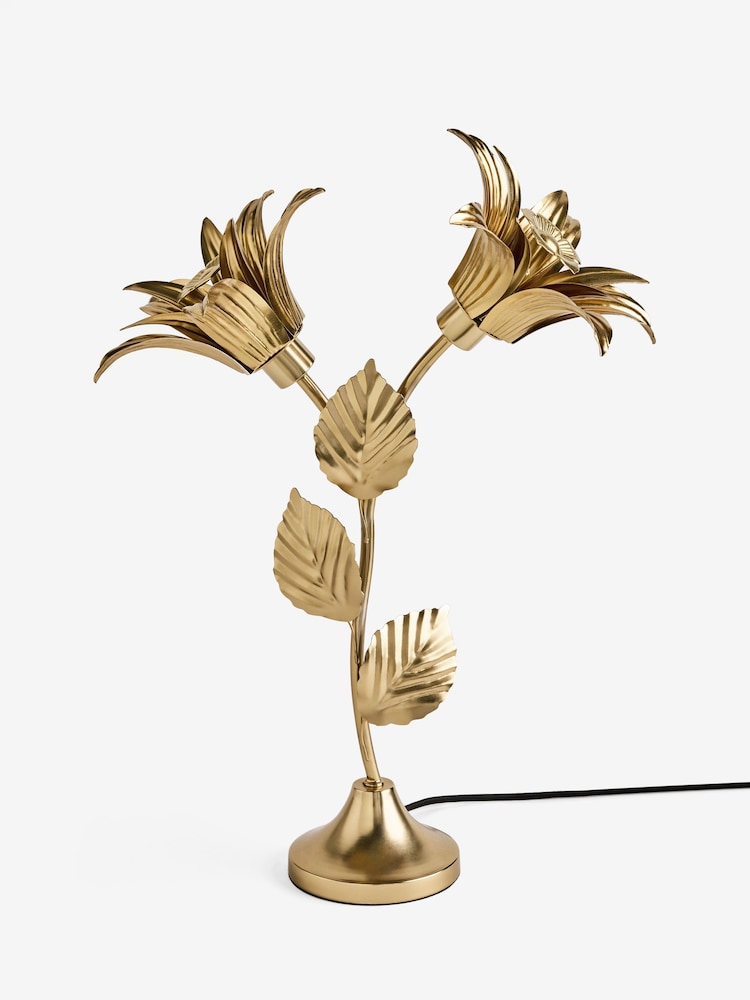 Rockett St George Brass Margot Flower Table Lamp - Image 5 of 5