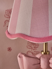 Cath Kidston Pink/White Cream Canopy Bow Table Lamp - Image 4 of 5
