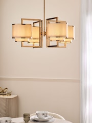Lipsy Brass Framed 4 Light Chandelier - Image 1 of 5