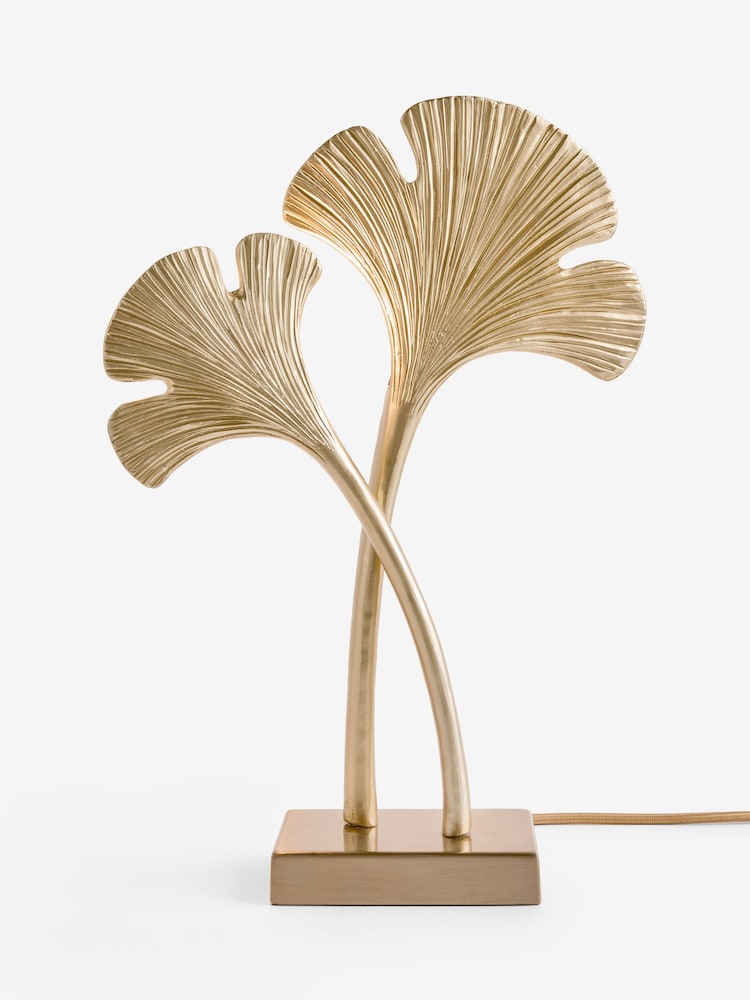 Lipsy Brass Ginkgo Leaf Table Lamp - Image 5 of 5