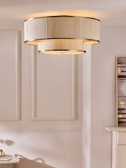 Lipsy Brass Wrapped 2 Tier Flush Light - Image 1 of 5