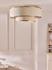 Lipsy Brass Wrapped 2 Tier Flush Light - Image 2 of 5