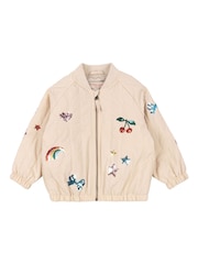 Konges Sløjd Cream Juno Sequin Bomber Jacket - Image 1 of 5
