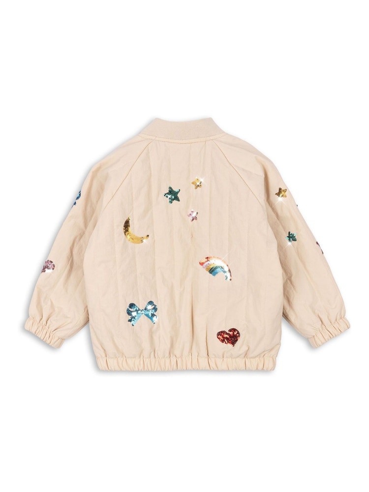 Konges Sløjd Cream Juno Sequin Bomber Jacket - Image 2 of 5