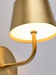 The Set 2 Pack Brass Rechargeable Wall Lights - Image 5 of 5