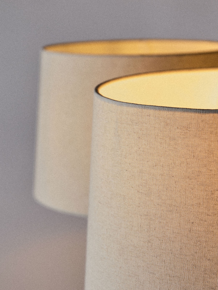 The Set 2 Pack Black/Cream Ribbed Glass Table Lamps - Image 6 of 6 The Set 2 Pack Black/Cream Ribbed Glass Table Lamps - Image 6 of 6