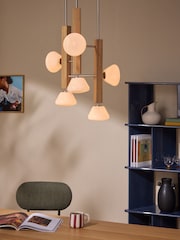 MADE.COM Light Wood Cillian Cluster Pendant Light - Image 1 of 5