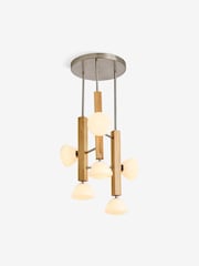 MADE.COM Light Wood Cillian Cluster Pendant Light - Image 4 of 5
