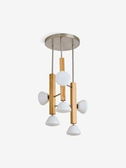 MADE.COM Light Wood Cillian Cluster Pendant Light - Image 5 of 5