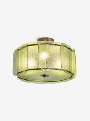 MADE.COM Silver/Green Sacha Flush Pendant Light - Image 4 of 5
