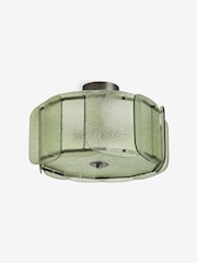 MADE.COM Silver/Green Sacha Flush Pendant Light - Image 5 of 5