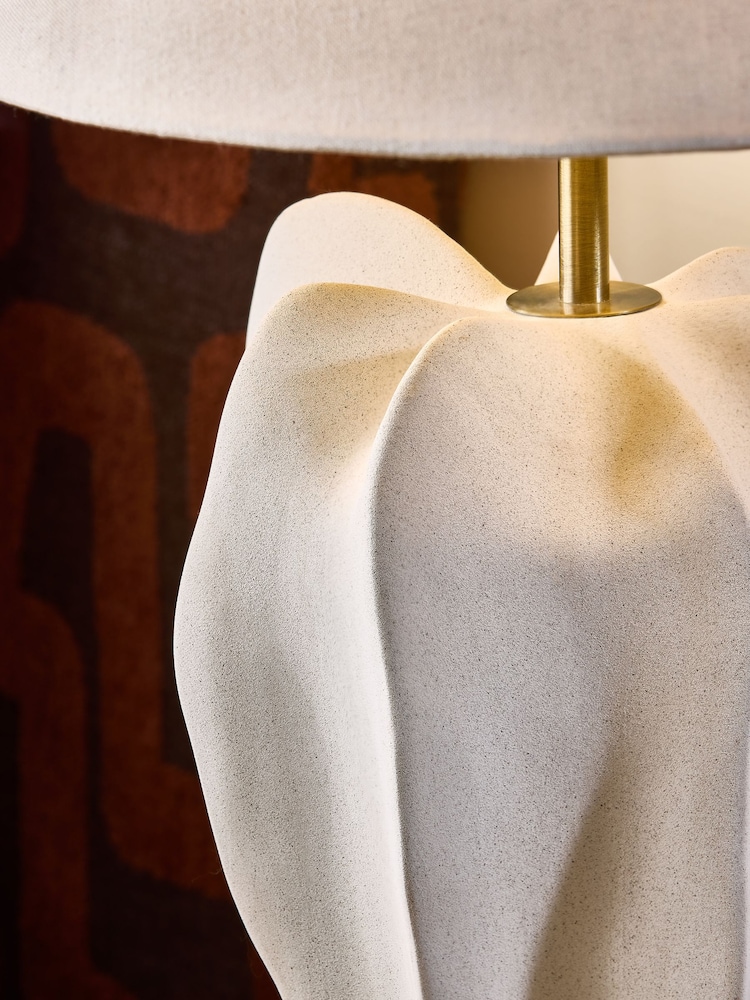 MADE.COM White Ceramic Matteo Table Lamp - Image 2 of 5