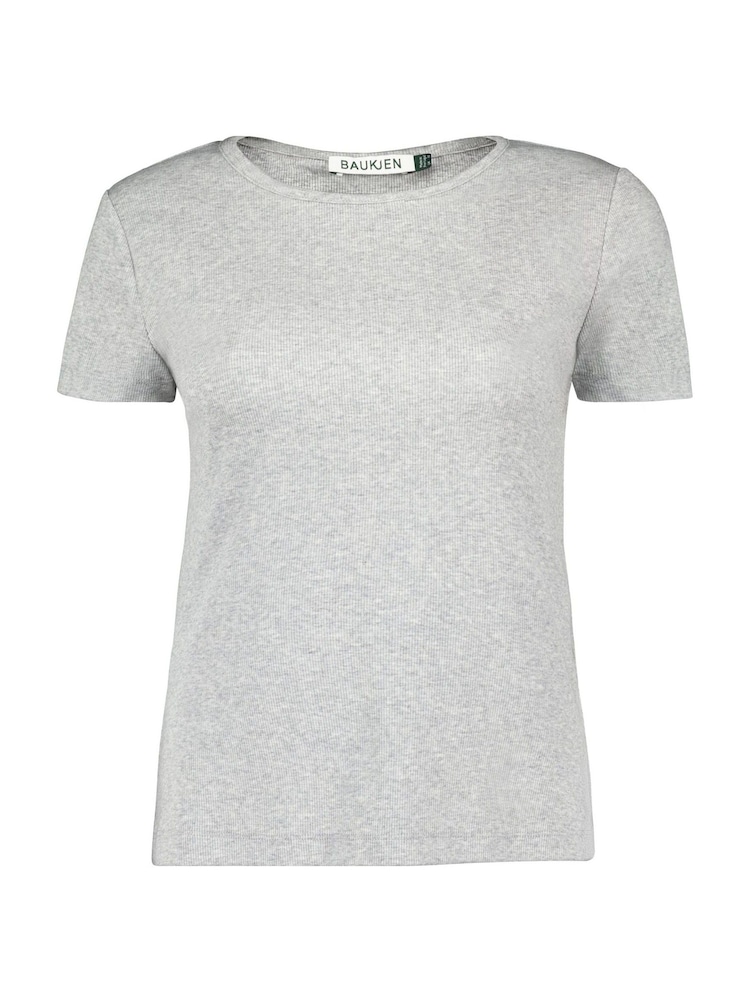 Baukjen Grey Erin Cap Sleeve Luxe Rib T-Shirt - Image 2 of 2