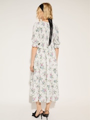 Baukjen Melania Bouquet Smock White Midi Dress - Imagen 2 de 6