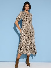 Baukjen Leopard Lavinia Printed Midi Dress - Image 1 of 5