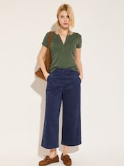 Baukjen Green Kikki Cap Sleeve Henley Top - Image 2 of 4