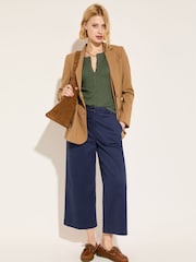 Baukjen Green Kikki Cap Sleeve Henley Top - Image 3 of 4