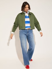 Baukjen Blue Bluebell Cropped Rugby T-Shirt Azure - Image 3 of 4