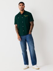 Green Short Sleeve Christmas Shirt - Image 2 of 4