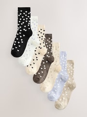 Neutral Hearts Ankle Socks 7 Pack - Image 1 of 10