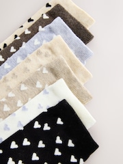 Neutral Hearts Ankle Socks 7 Pack - Image 10 of 10