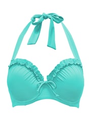 Pour Moi Blue Padded Ocean Breeze Underwired Padded Halter Top - Image 3 of 4