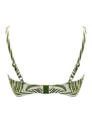 Pour Moi Green Padded Maya Bay Underwired Tie Bikini Top - Image 4 of 4