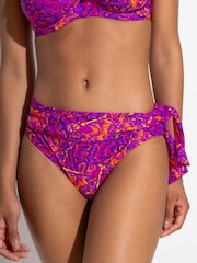 Pour Moi Purple Bermuda Tie Foldover Briefs - Image 2 of 4