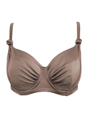 Pour Moi Brown St Kitts Non Padded Underwired BIkini Top - Image 3 of 4