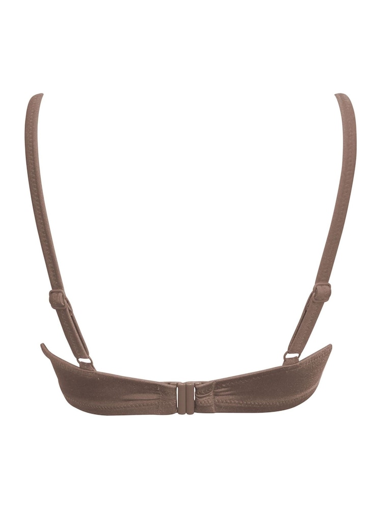 Pour Moi Brown St Kitts Non Padded Underwired BIkini Top - Image 4 of 4
