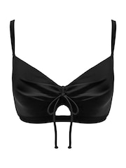 Pour Moi Black Padded Maya Bay Underwired Tie Bikini Top - Image 3 of 4