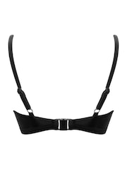 Pour Moi Black Padded Maya Bay Underwired Tie Bikini Top - Image 4 of 4