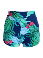 Pour Moi Blue High Waist Kefalonia Foldover Bikini Bottoms - Image 3 of 4