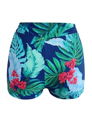 Pour Moi Blue High Waist Kefalonia Foldover Bikini Bottoms - Image 4 of 4