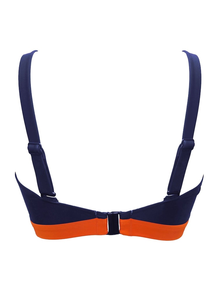 Pour Moi Blue Non Padded Palm Springs Bikini Top - Image 4 of 4