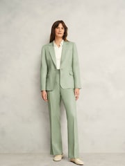 Hobbs Green Petite Linen Marietta Trousers - Image 2 of 4