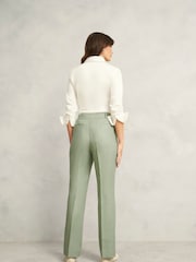 Hobbs Green Petite Linen Marietta Trousers - Image 3 of 4