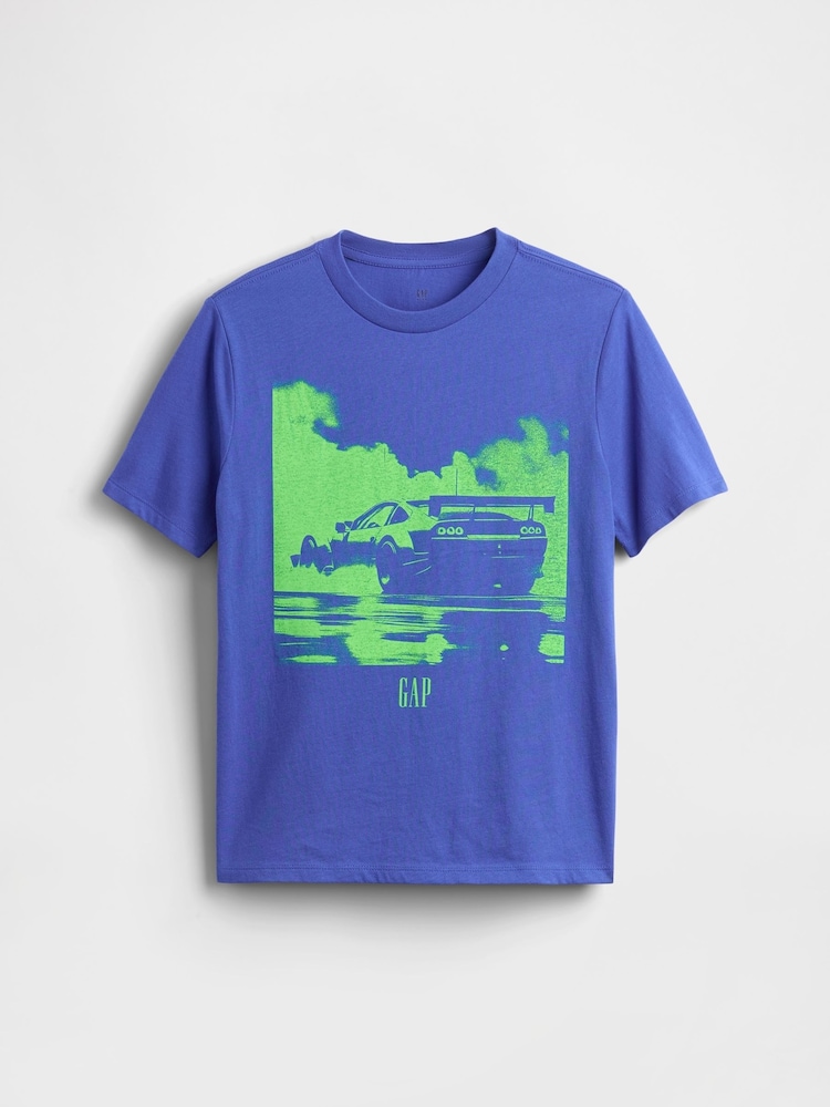Gap Blue Graphic T-Shirt (4-13yrs) - Image 1 of 2