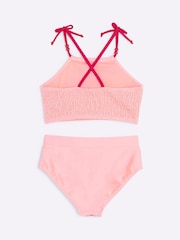 River Island Pink Girls Palm Embroidery Bikini - Image 2 of 4