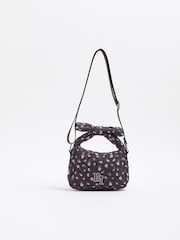 River Island Black Girls Ditsy Bow Handle Grab Bag - Image 1 of 5