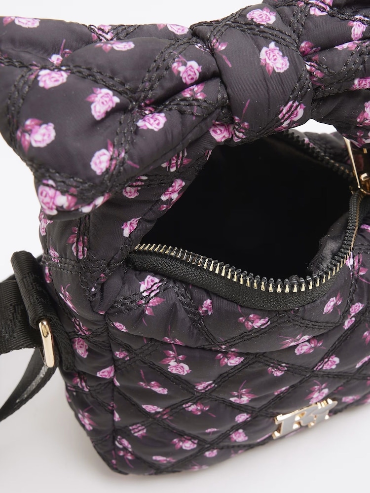 River Island Black Girls Ditsy Bow Handle Grab Bag - Image 5 of 5