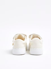 River Island Cream Girls Scallop Lace Trainers - Image 2 of 5