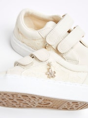 River Island Cream Girls Scallop Lace Trainers - Image 5 of 5