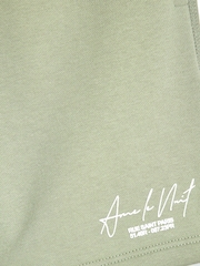 River Island Green Boys Ame Le Nuit Crew Sweat Top And Shorts Set - Image 5 of 5