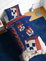 Jay Franco Blue Minecraft Oishi Market 100% Cotton Single Duvet Co Set - Image 1 of 5