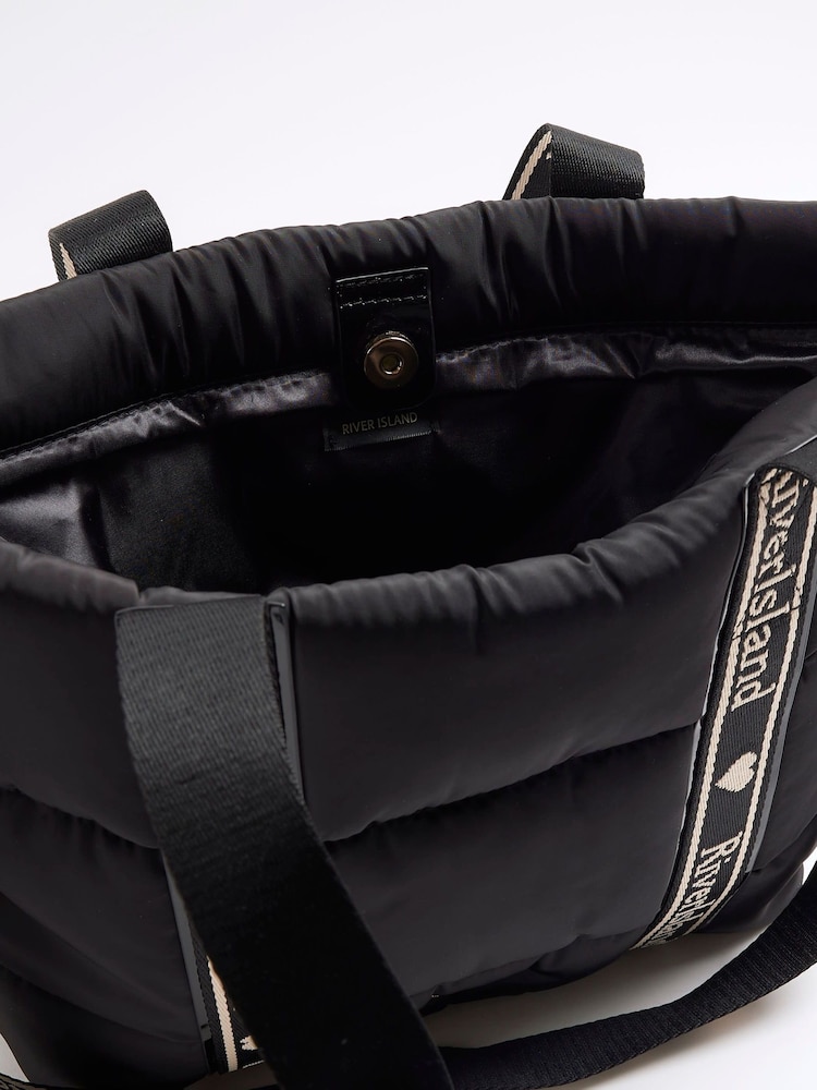 River Island Black Girls Padded Nylon Shopper Bag - Image 5 of 5