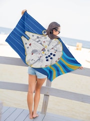Jay Franco Blue Star Wars Millennium Falcon Cotton Beach Towel - Image 1 of 3